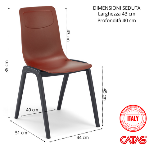 Sedia in tecnopolimero Dalia L impilabile Design moderno da Interno/Esterno