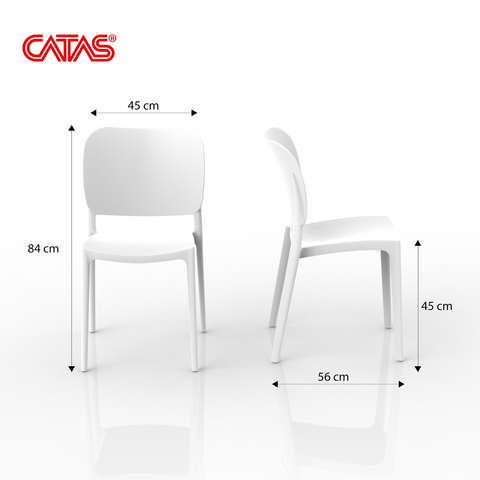Sedia in polipropilene Orbita impilabile Design moderno da Interno/Esterno