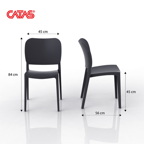 Sedia in polipropilene Orbita impilabile Design moderno da Interno/Esterno