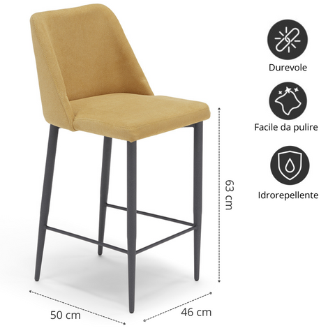 Sgabello imbottito Alexia H63