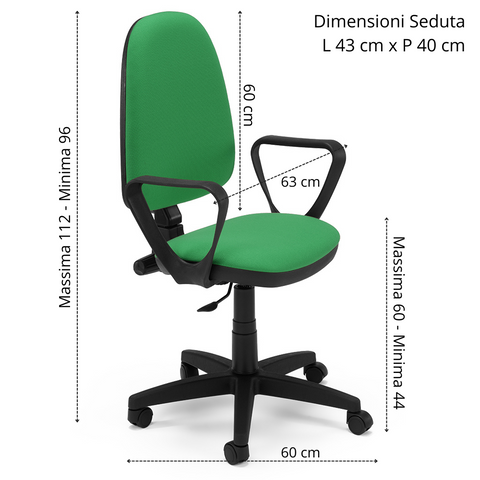 Sedia Girevole da Ufficio MADE IN ITALY America