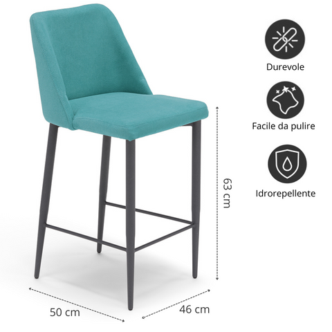 Sgabello imbottito Alexia H63