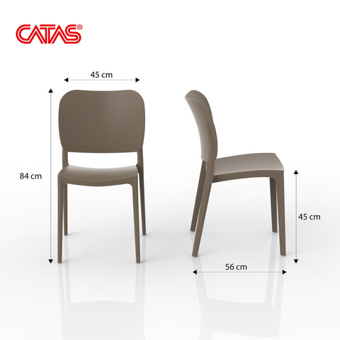 Sedia in polipropilene Orbita impilabile Design moderno da Interno/Esterno