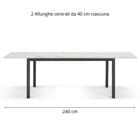 Tavolo da pranzo allungabile 160x85 GIOTTO MADE IN ITALY