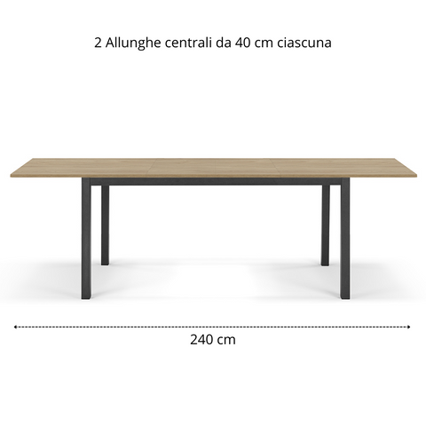 Tavolo da pranzo allungabile 160x85 GIOTTO MADE IN ITALY