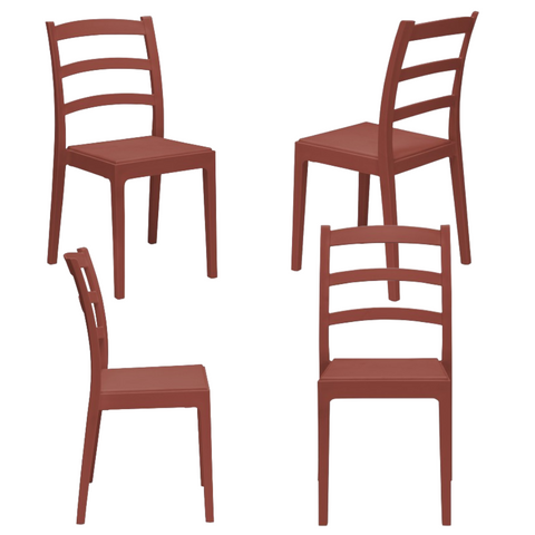 Sedia in polipropilene Rea impilabile Design moderno da Interno/Esterno