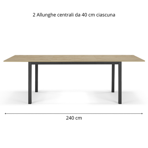 Tavolo da pranzo allungabile 160x85 GIOTTO MADE IN ITALY
