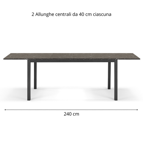 Tavolo da pranzo allungabile 160x85 GIOTTO MADE IN ITALY