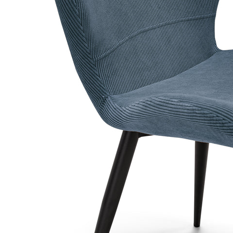 Sedia Imbottita AISHA per sala da pranzo in tessuto morbido al tatto Design moderno