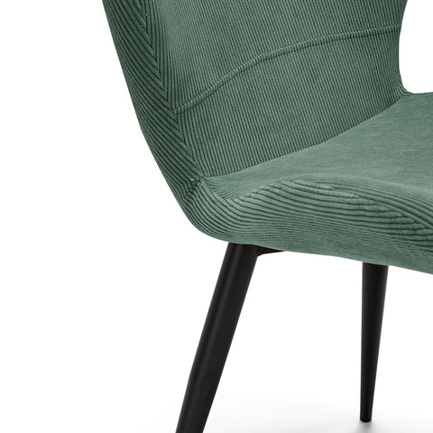 Sedia Imbottita AISHA per sala da pranzo in tessuto morbido al tatto Design moderno