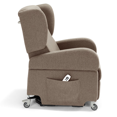 Poltrona elettrica relax 2 Motori Atlanta con Sistema LIFT e Kit Optional Tavolino e Kit Optional Batteria