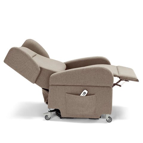 Poltrona elettrica relax 2 Motori Atlanta con Sistema LIFT e Kit Optional Tavolino e Kit Optional Batteria