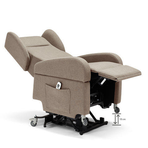 Poltrona elettrica relax 2 Motori Atlanta con Sistema LIFT e Kit Optional Tavolino e Kit Optional Batteria