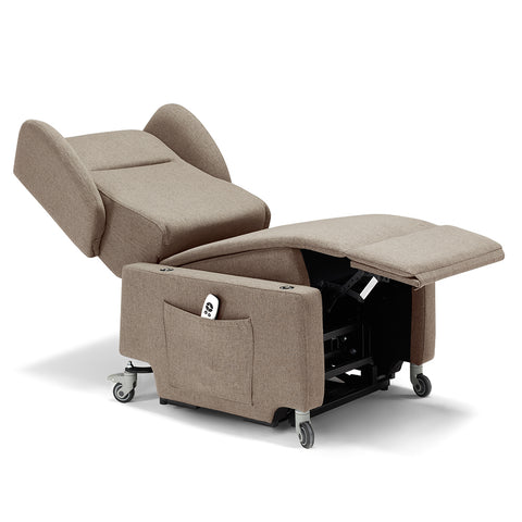 Poltrona elettrica relax 2 Motori Atlanta con Sistema LIFT e Kit Optional Tavolino e Kit Optional Batteria