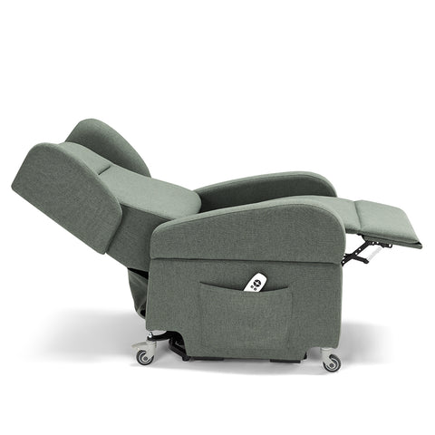 Poltrona elettrica relax 2 Motori Atlanta con Sistema LIFT e Kit Optional Tavolino e Kit Optional Batteria