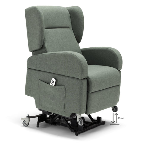 Poltrona elettrica relax 2 Motori Atlanta con Sistema LIFT e Kit Optional Tavolino e Kit Optional Batteria