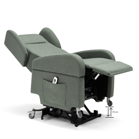 Poltrona elettrica relax 2 Motori Atlanta con Sistema LIFT e Kit Optional Tavolino e Kit Optional Batteria