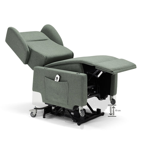 Poltrona elettrica relax 2 Motori Atlanta con Sistema LIFT e Kit Optional Tavolino e Kit Optional Batteria
