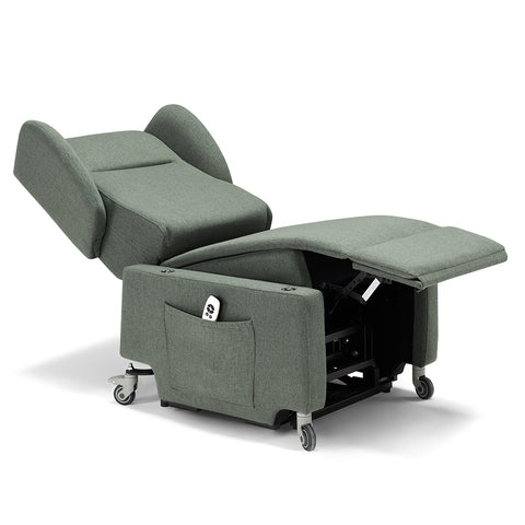 Poltrona elettrica relax 2 Motori Atlanta con Sistema LIFT e Kit Optional Tavolino e Kit Optional Batteria