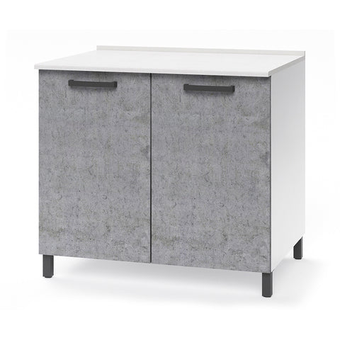Base per cucina componibile da 80 cm con anta, realizzata in legno 100% MADE IN ITALY