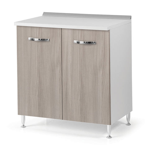 Base per cucina componibile da 80 cm con anta, realizzata in legno 100% MADE IN ITALY