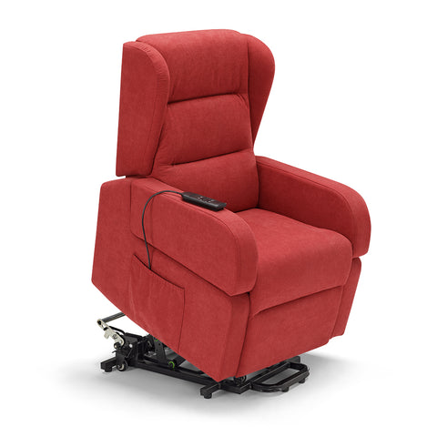 Poltrona elettrica relax 2 motori Bilbao con Kit Optional Roller System, Batteria e Tavolino