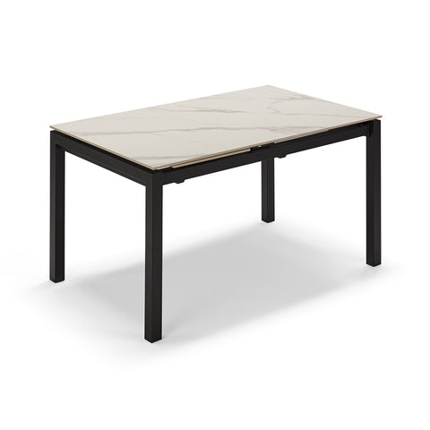 Tavolo da pranzo allungabile 130x80 modello BORA top in grès ceramico