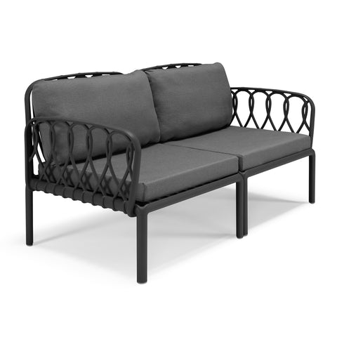 Set da giardino modulare Capri con Divano, Due poltroncine e Tavolino