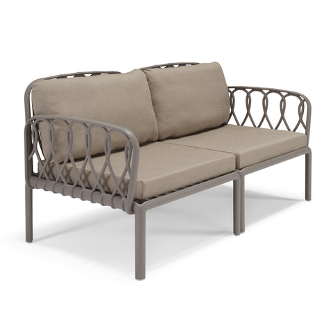 Set da giardino modulare Capri con Divano, Due poltroncine e Tavolino