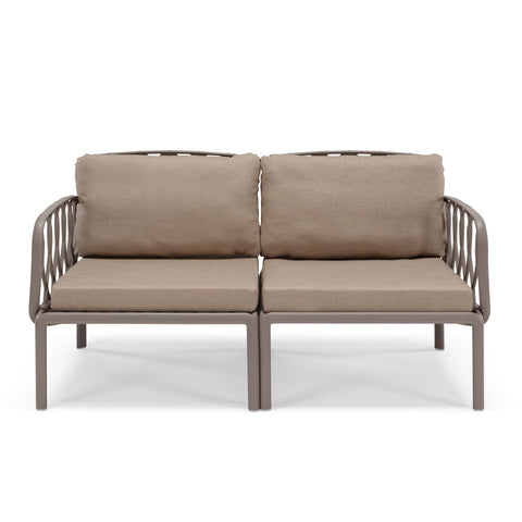 Set da giardino modulare Capri con Divano, Due poltroncine e Tavolino