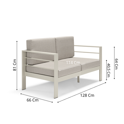 Set da giardino Gardenia con Divano, Due poltroncine e Tavolino