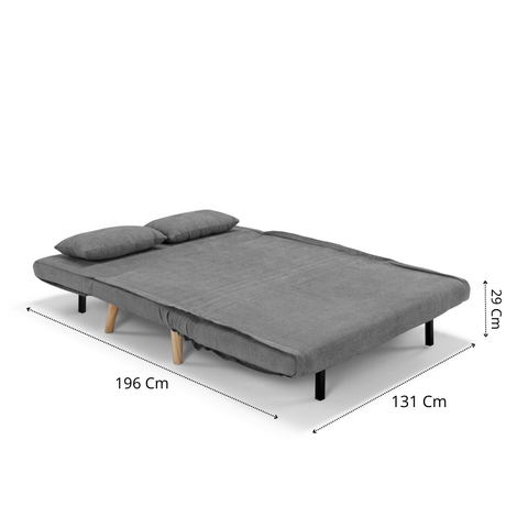 Divano pronto letto modello Genova con 2 cuscini
