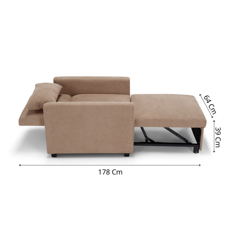 Poltrona letto Amalfi con 1 cuscino