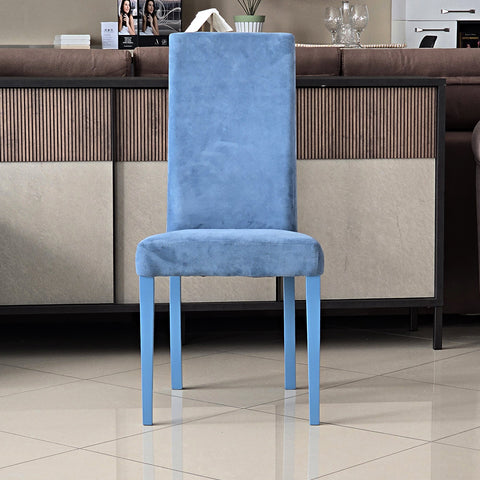 ULTIMO PEZZO - Sedia imbottita EDI per sala da pranzo in tessuto morbido al tatto Design moderno