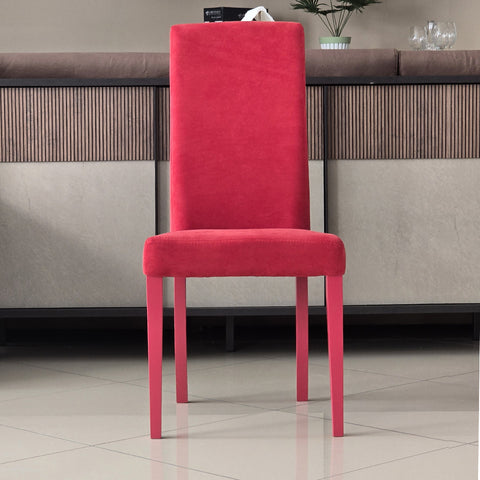 ULTIMO PEZZO - Sedia imbottita EDI per sala da pranzo in tessuto morbido al tatto Design moderno
