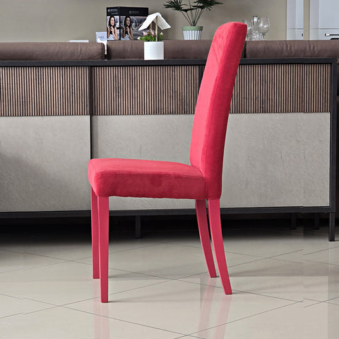 ULTIMO PEZZO - Sedia imbottita EDI per sala da pranzo in tessuto morbido al tatto Design moderno