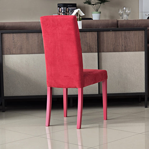 ULTIMO PEZZO - Sedia imbottita EDI per sala da pranzo in tessuto morbido al tatto Design moderno