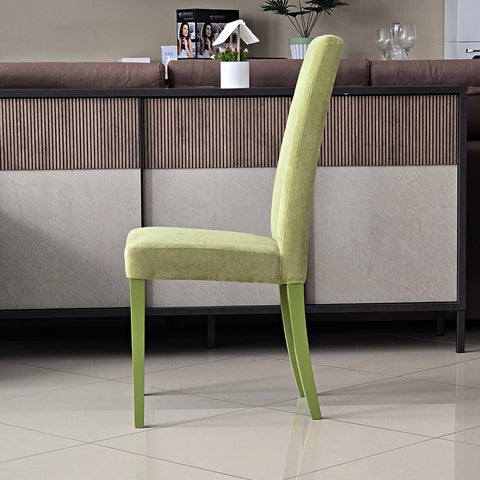 ULTIMO PEZZO - Sedia imbottita EDI per sala da pranzo in tessuto morbido al tatto Design moderno