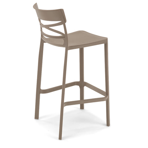 Sgabello in polipropilene Flow 100% Made in Italy sg. seduta da 65
