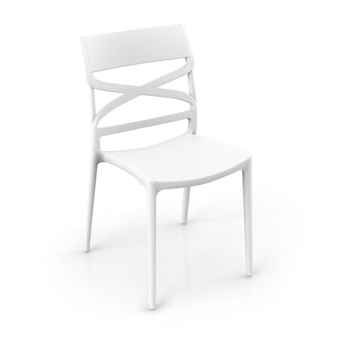 Sedia in polipropilene Flow impilabile Design moderno da Interno/Esterno