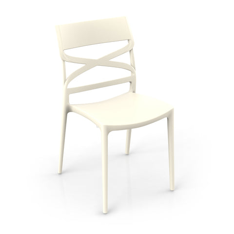 Sedia in polipropilene Flow impilabile Design moderno da Interno/Esterno