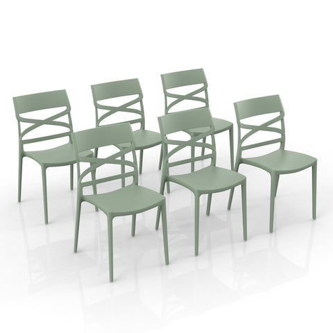 Sedia in polipropilene Flow impilabile Design moderno da Interno/Esterno