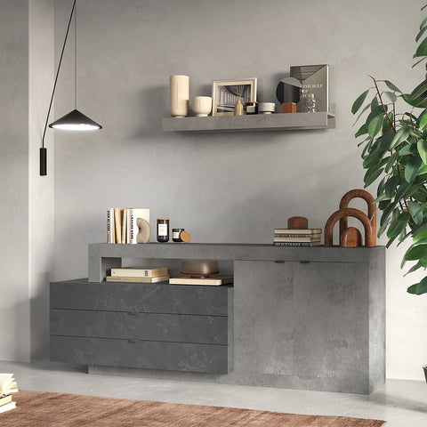 Madia 2 Ante, 3 Cassetti Linea Freedom 100% Made in Italy