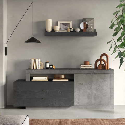 Madia 2 Ante, 3 Cassetti Linea Freedom 100% Made in Italy