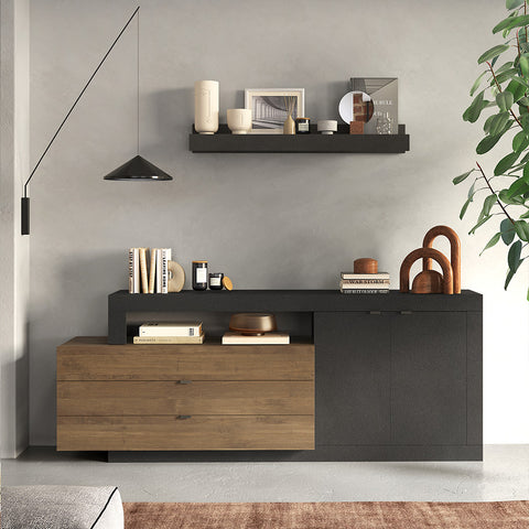 Madia 2 Ante, 3 Cassetti Linea Freedom 100% Made in Italy