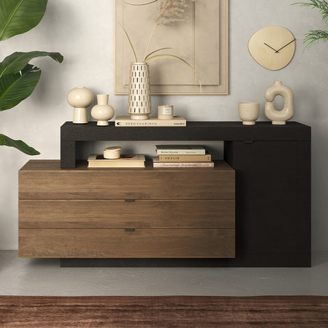 Madia 1 Anta, 3 Cassetti Linea Freedom 100% Made in Italy