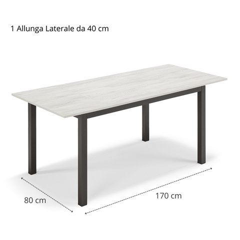 Tavolo da pranzo allungabile 130x80 GIOTTO MADE IN ITALY