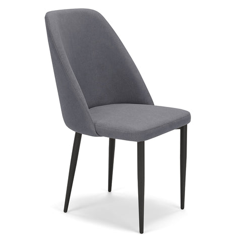 Sedia imbottita GIOVE per sala da pranzo con gambe in metallo design moderno