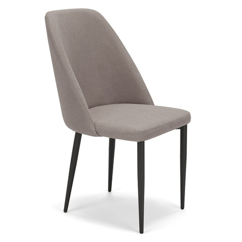 Sedia imbottita GIOVE per sala da pranzo con gambe in metallo design moderno
