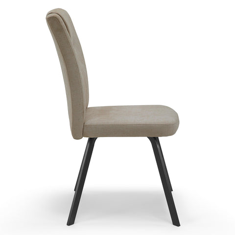 Sedia in imbottita GRETA design moderno per sala da pranzo tessuto idrorepellente